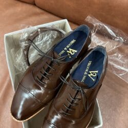 Brown Bespoke Shoes at Velour & waza Custom Tailor