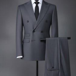 Gray custom suit Sukhumvit 33 double breast