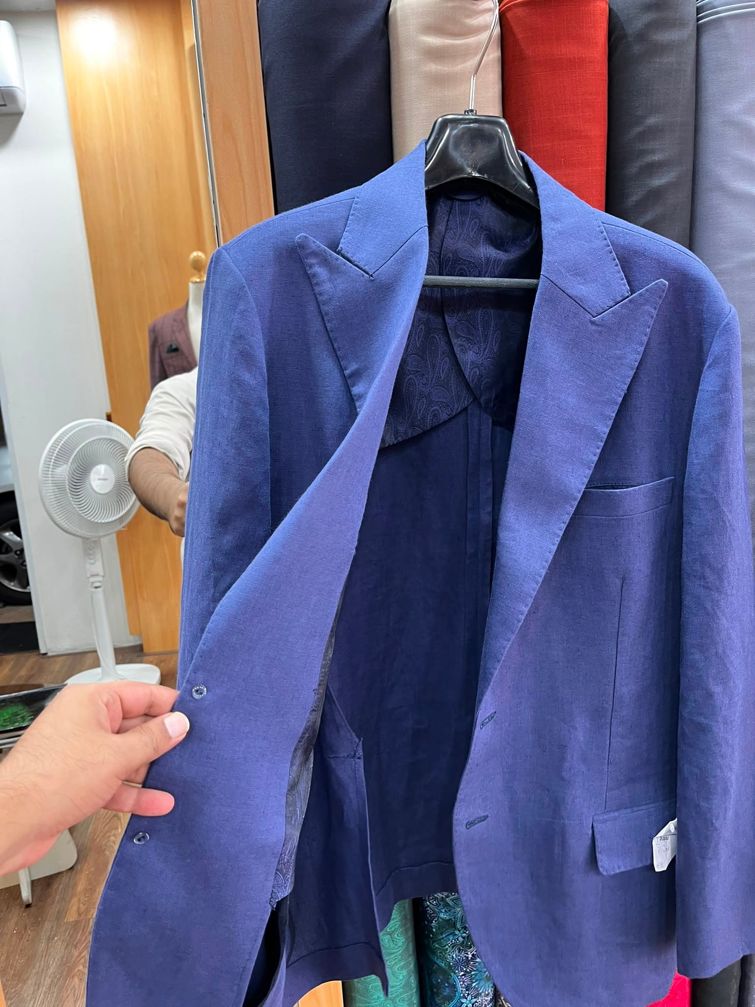 Custom Linen Blazer in Phromphong
