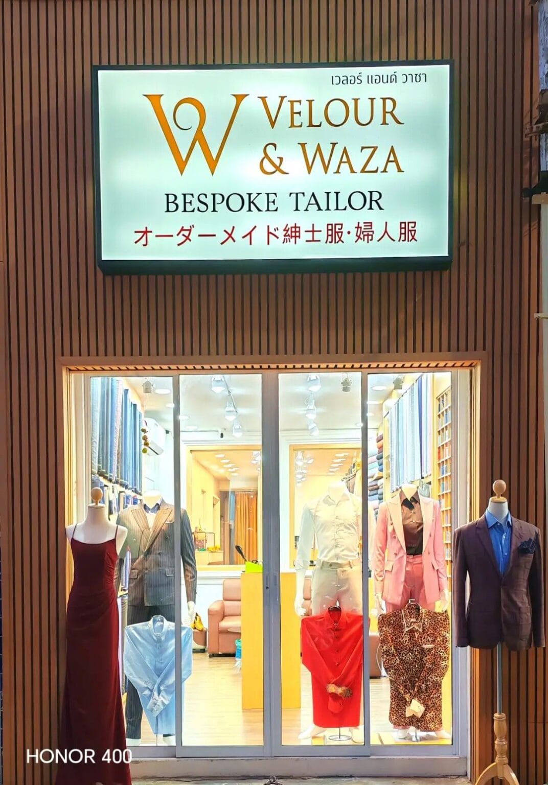 Custom Suit tailor shop exterior in Sukhumvit 33, Bangkok