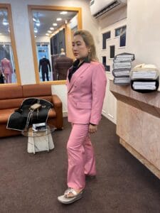 Pink Bespoke Suit for Women – Bangkok Custom Tailor