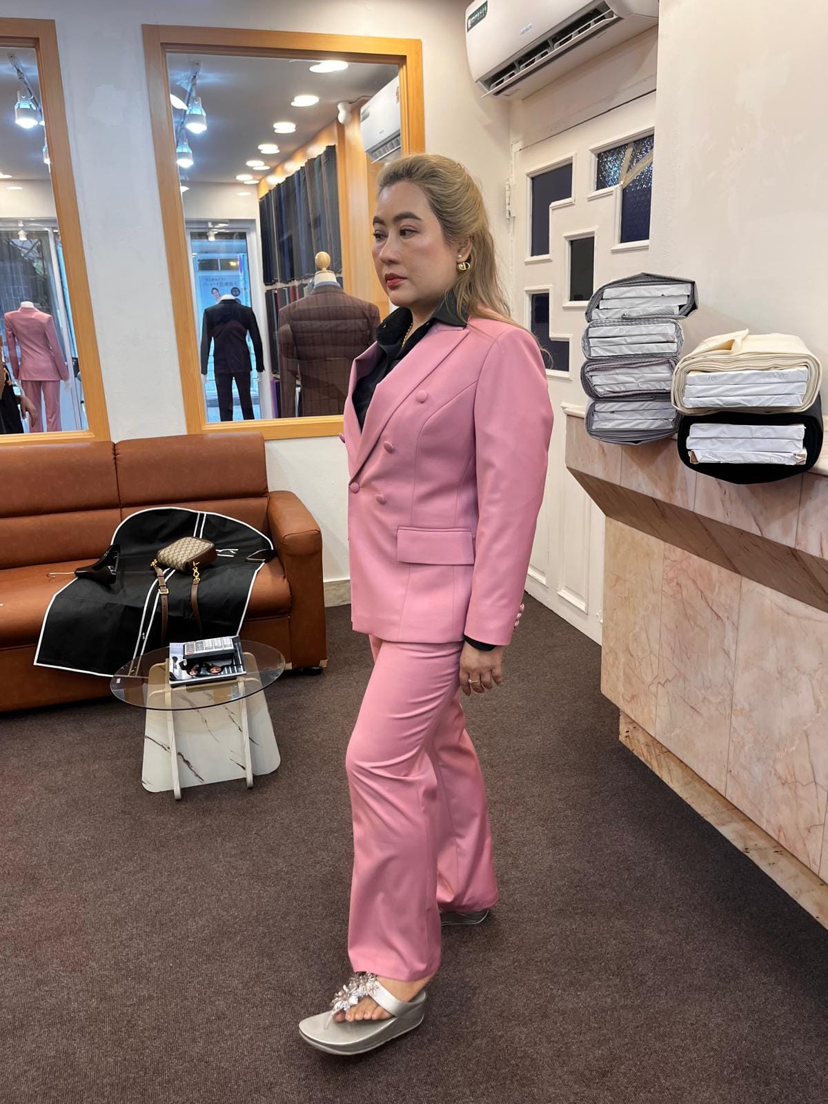 Pink Bespoke Suit for Women – Bangkok Custom Tailor