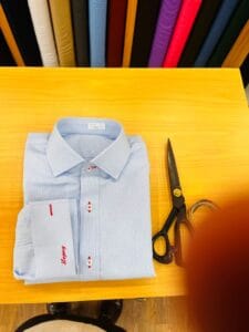 Custom dress shirt with initials