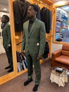 Bespoke green Suit Near best Tailor Sukhumvit