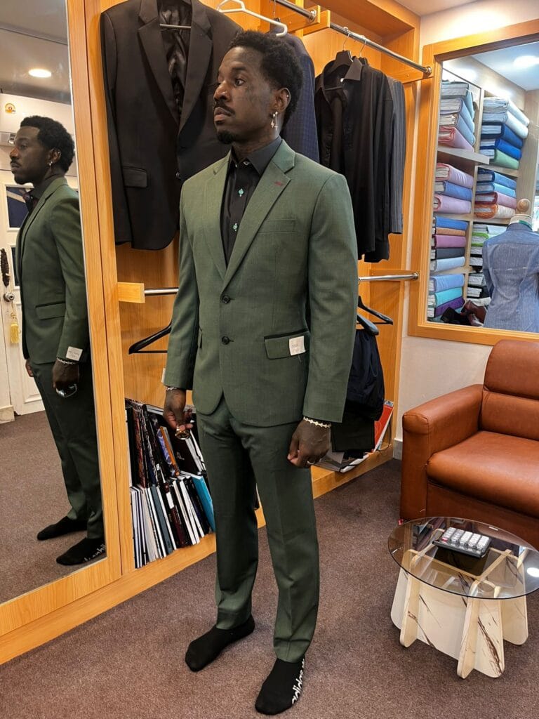Bespoke green Suit Near best Tailor Sukhumvit