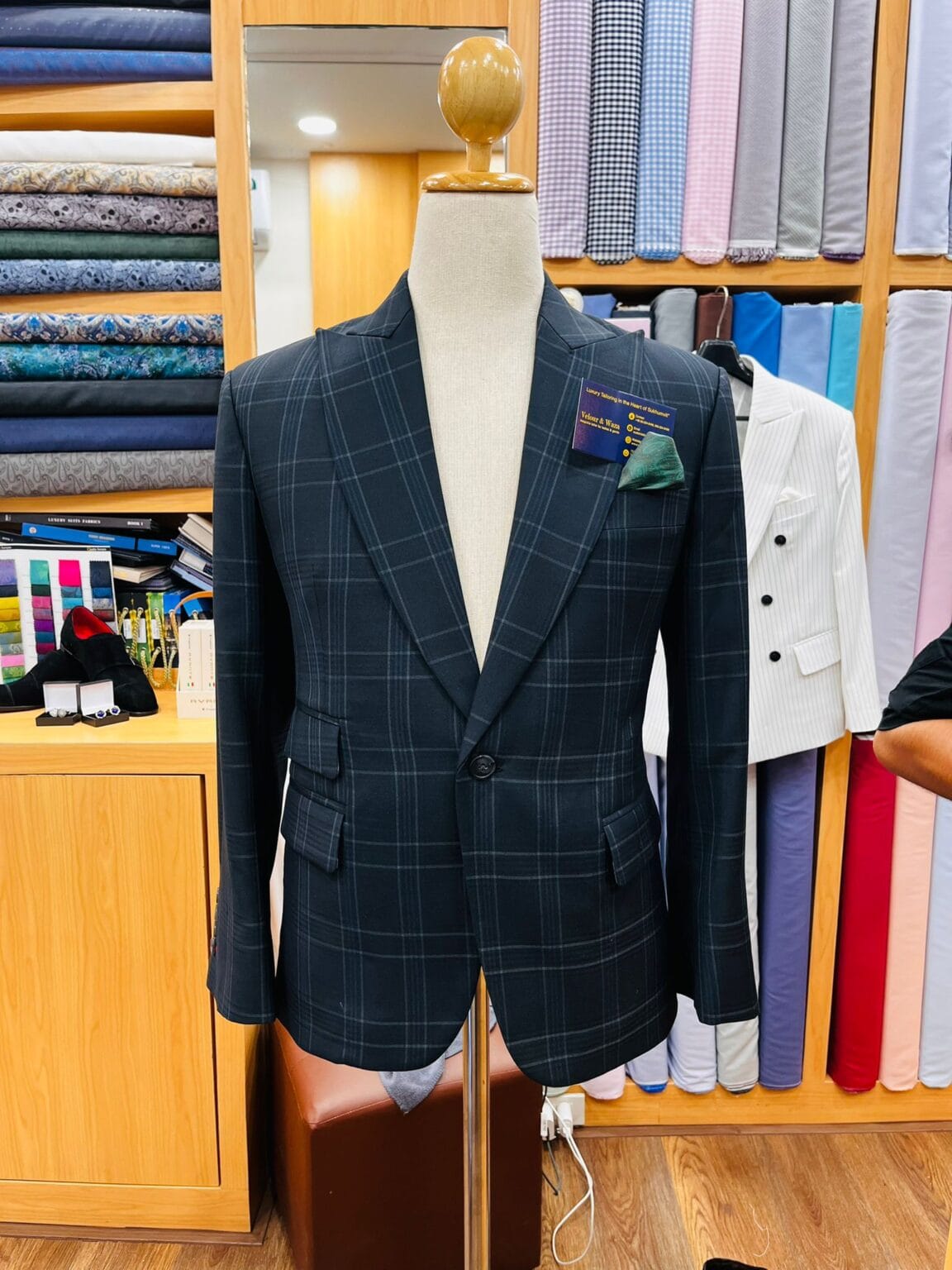 Custom Checked Blazer in Sukhumvit Tailor
