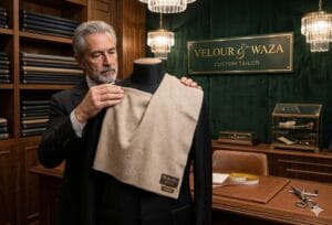 Velour&waza Custom tailor present Loro piana fabric